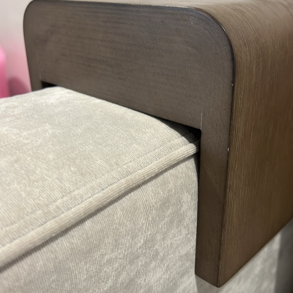 Lovesac Sactionals straight arm drink holder- weathered Ash wooden cupholder - Picture 5 of 6